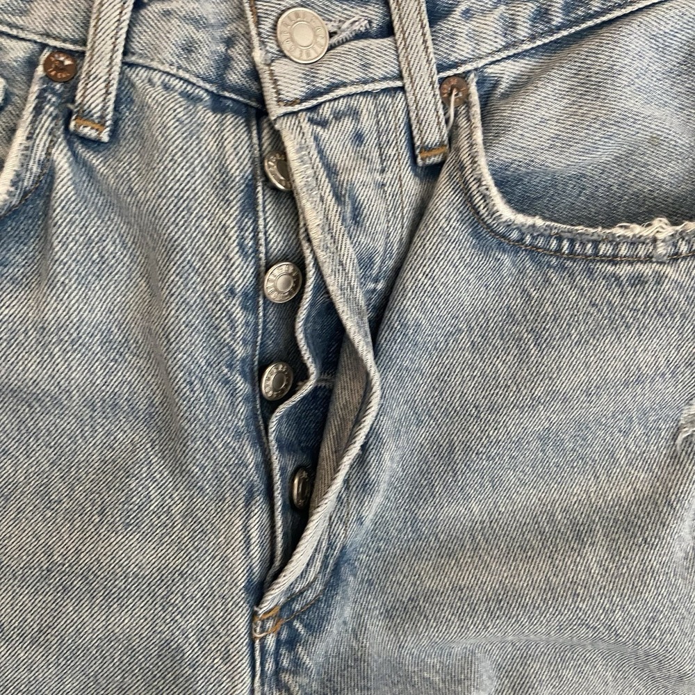 AGOLDE 90's Pinch Waist Crop Straight Leg Jean Size 24 In Nerve - Picture 6 of 11